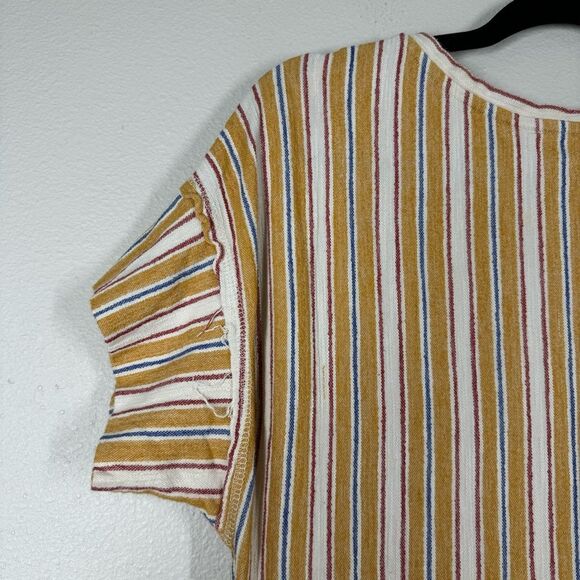 Free People FP Beach Marguerite Striped Maxi Dress Pockets Yellow Cream Size XS - Picture 7 of 10
